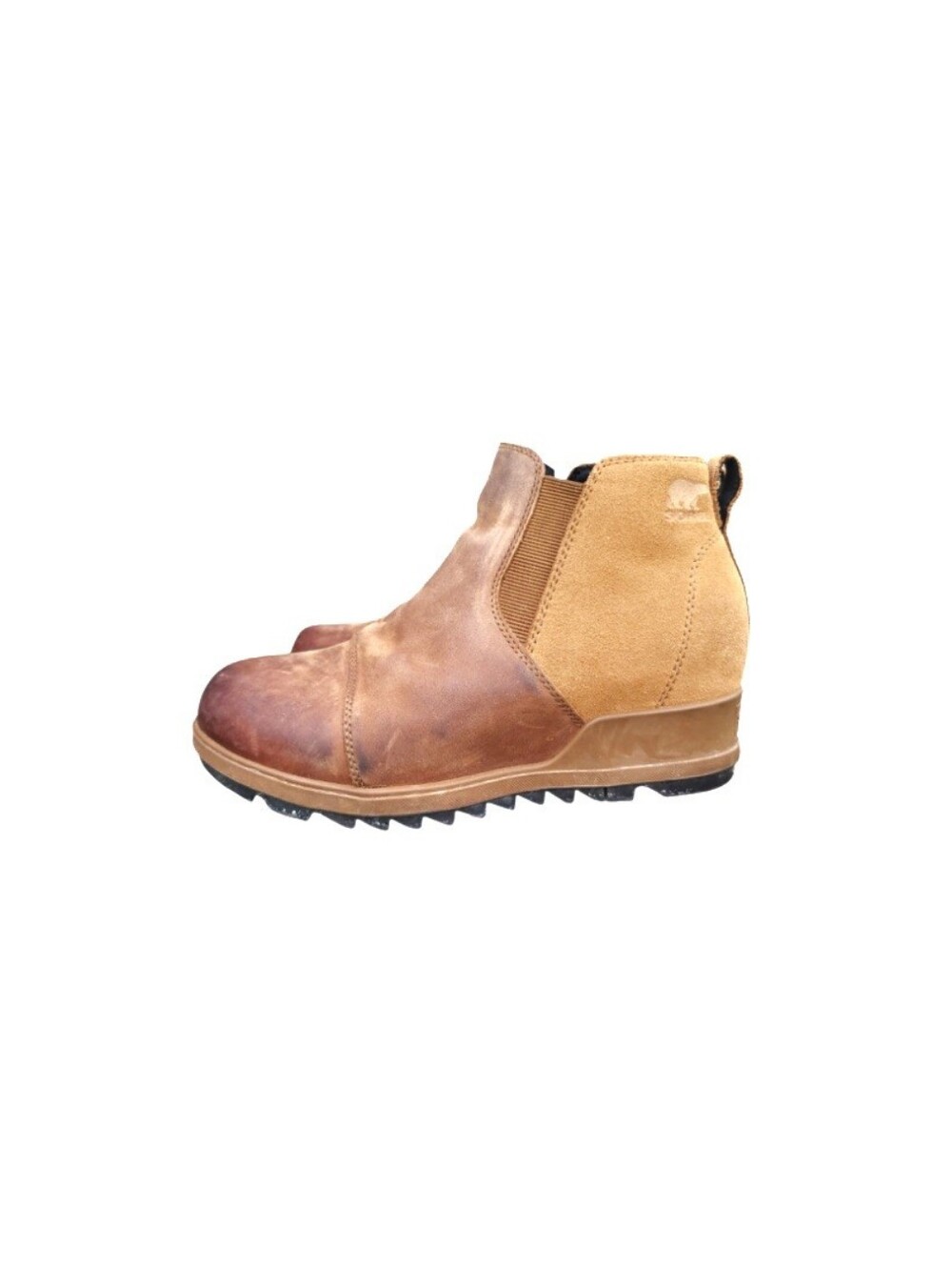 Sorel Evie II Wedge Waterproof Brown Leather Ankle Chelsea Boot Outdoor Women 8 - Picture 6 of 12